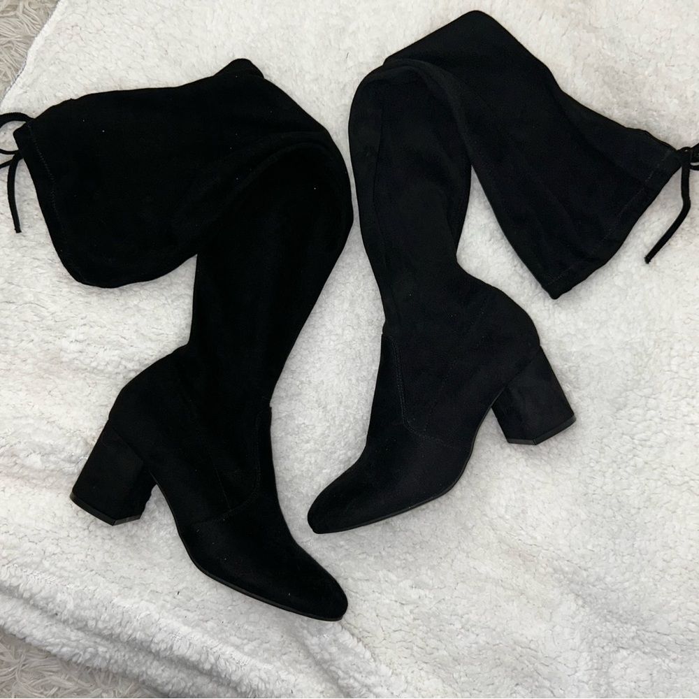 Black Knee-High Boots